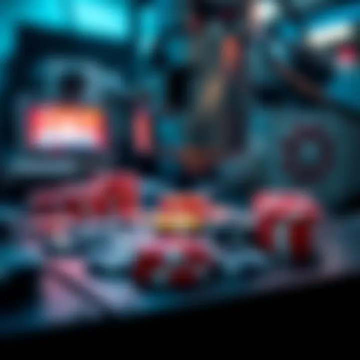 Advanced manufacturing technology in action, illustrating the production of poker chips.