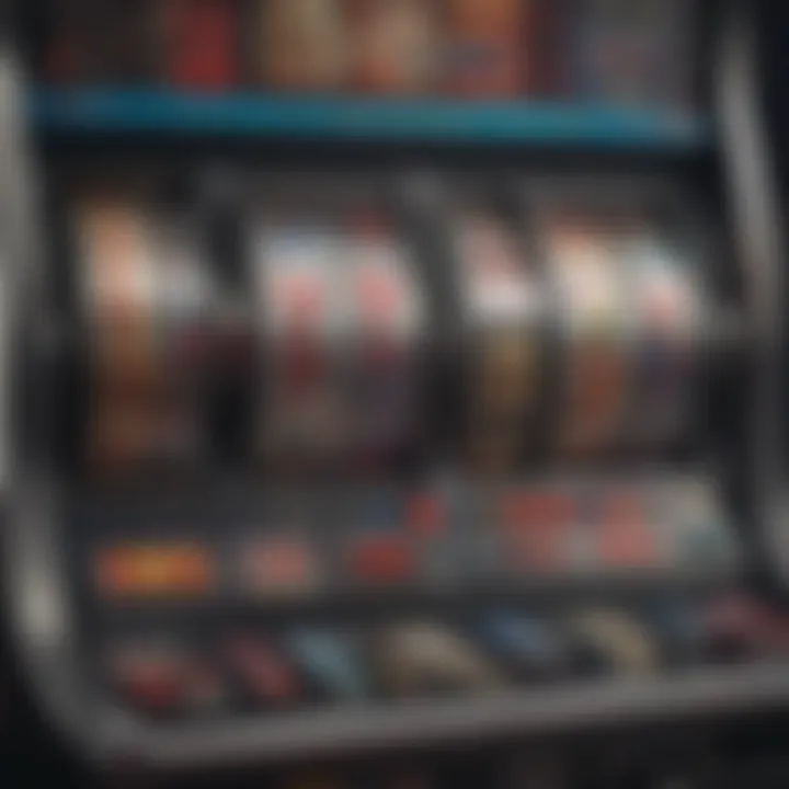 A close-up of an unprofitable slot machine interface