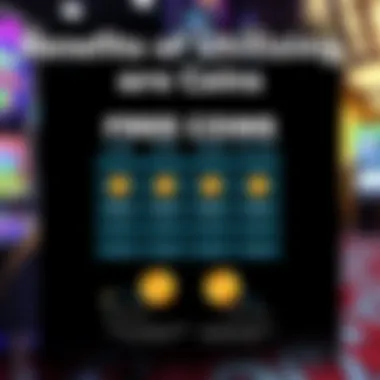 Chart illustrating the benefits of utilizing free coins