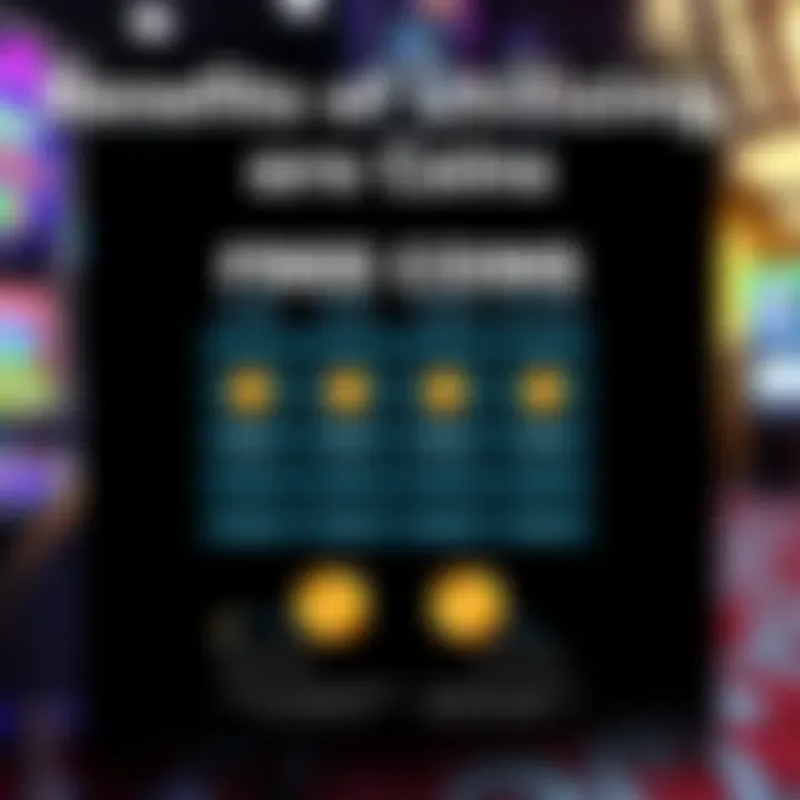 Chart illustrating the benefits of utilizing free coins