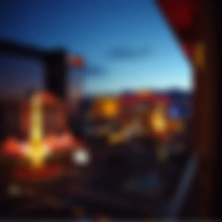 View from a hotel balcony in Las Vegas