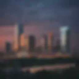 New Jersey skyline with sports imagery