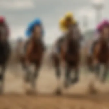 Montage of famous horses participating in the Kentucky Derby