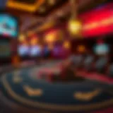 Intricate poker table setup at Cache Creek