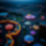 Aerial view of a bustling casino complex in Mississippi