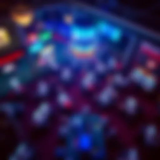 Aerial view of a popular poker venue in Cleveland bustling with players