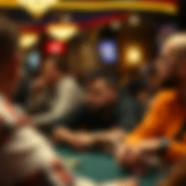 Participants engaged in an intense moment at a Cleveland poker tournament