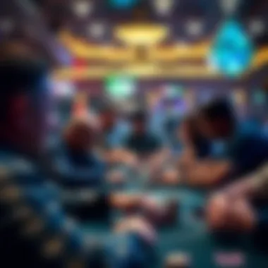 A vibrant poker community event showcasing various game formats