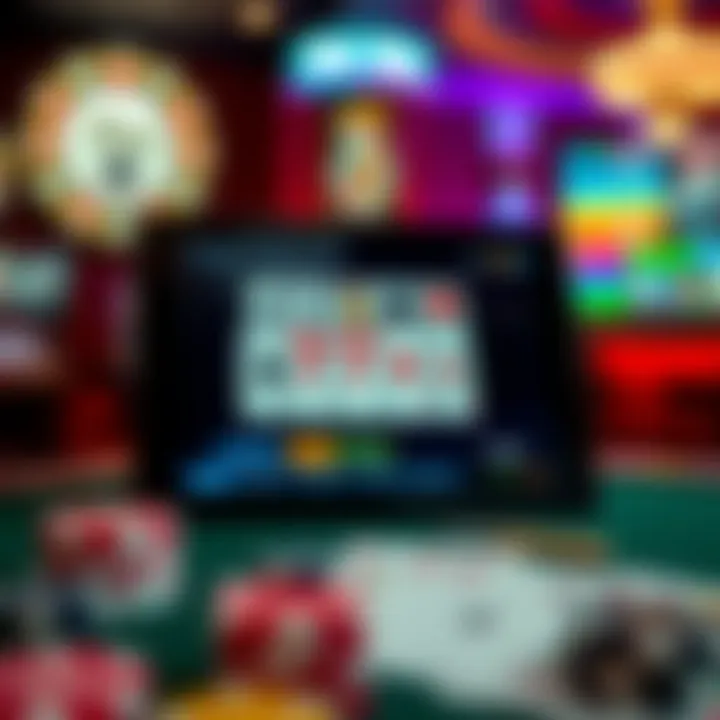 Interface design of a popular free video poker application