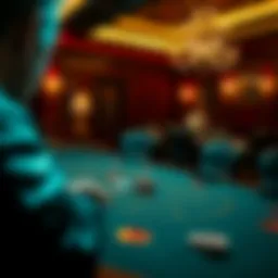 An elegant poker table setup