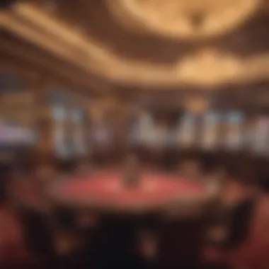 Luxurious Casino Experience Luxurious casino interior showcasing rewards signage