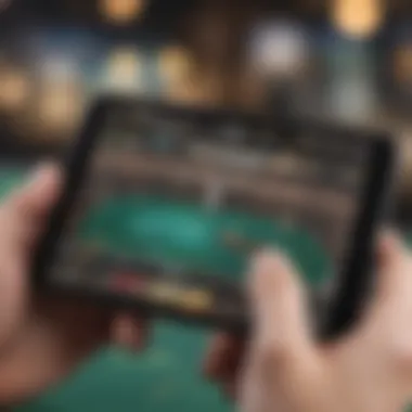 User navigating through a betting app