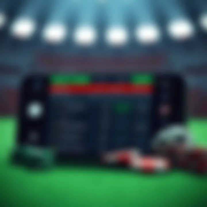 A smartphone displaying a sports betting app with odds and statistics