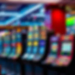 A vibrant display of various affordable slot machines in a casino setting