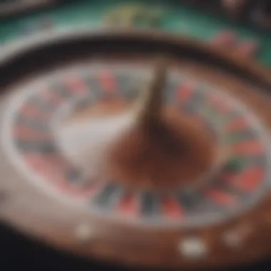 Close-up of roulette betting layout