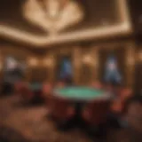 Luxurious poker room ambiance at Caesars Palace