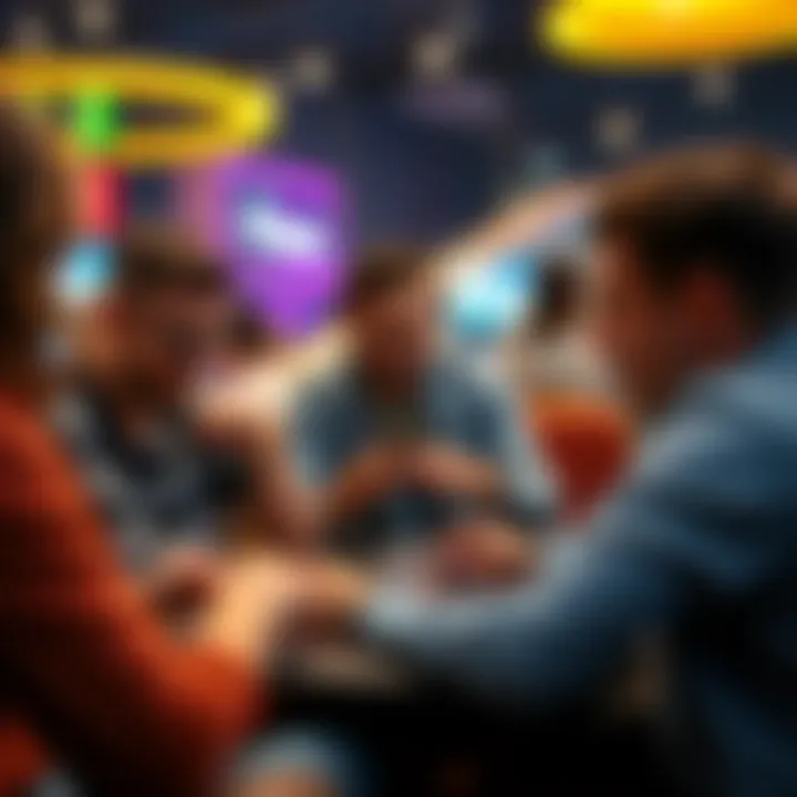 Casual players enjoying card games online