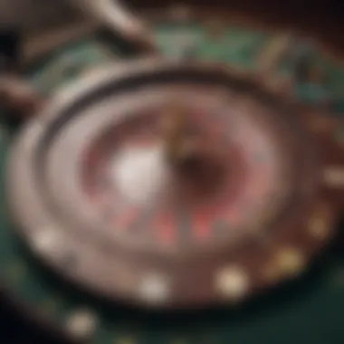 An overhead shot of a roulette table with chips placed strategically by players.