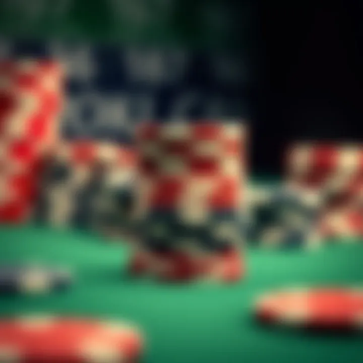 A stack of poker chips representing bankroll management