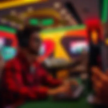 A player enjoying free casino games online