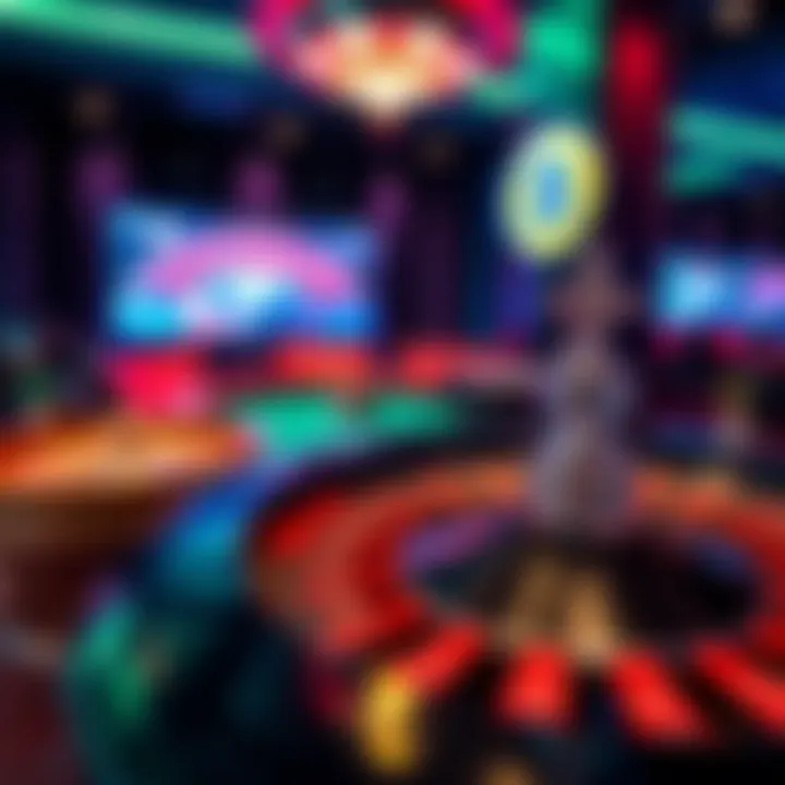 A vibrant virtual roulette table in action