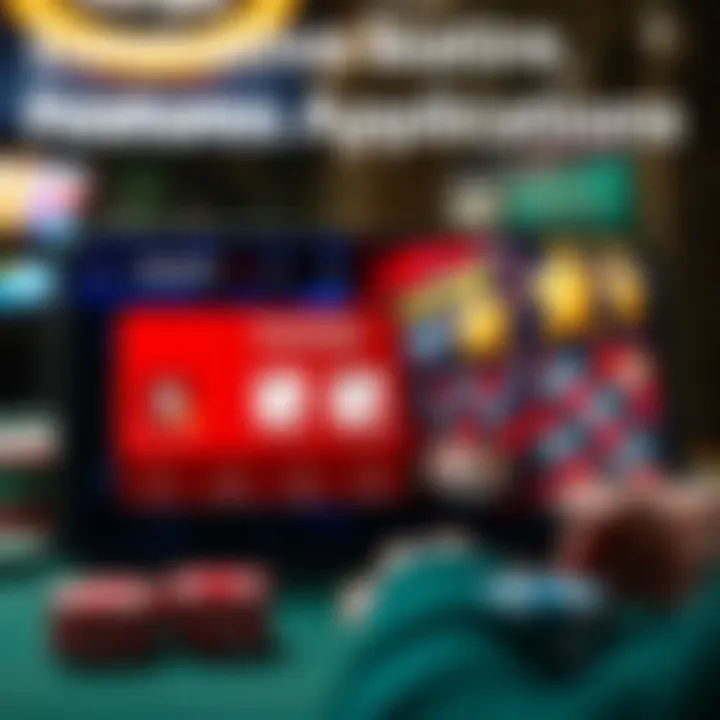 Craps app interface showcasing gameplay features