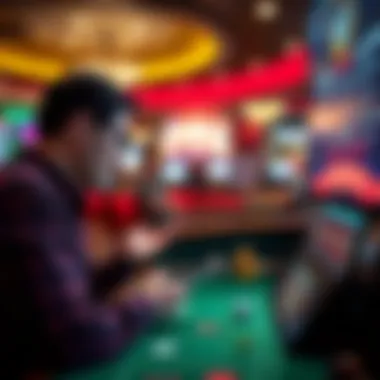 User engaged in a digital craps experience