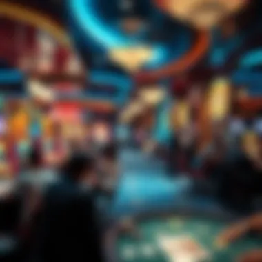 A bustling Las Vegas casino with players enjoying poker