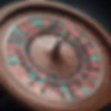 Dynamic roulette wheel with colorful chips