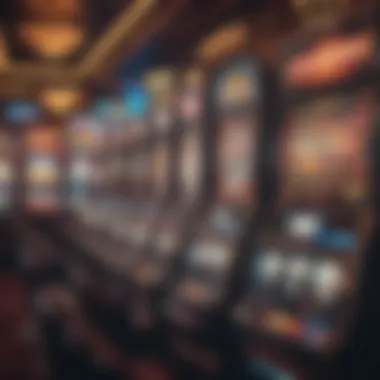 Vibrant Casino Slot Machines An array of casino slot machines showcasing vibrant graphics and themes.