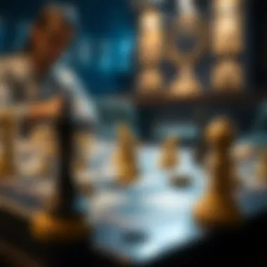 Strategic Board Game Mechanics A strategic board game setup illustrating the mechanics of money games