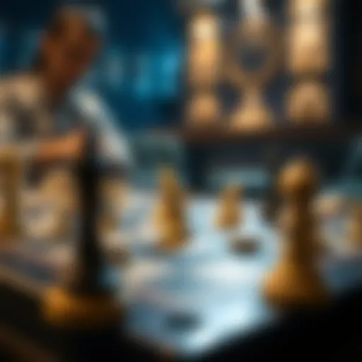 Strategic Board Game Mechanics A strategic board game setup illustrating the mechanics of money games