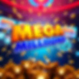 A vibrant illustration of the Mega Millions lottery logo showcasing excitement and potential winnings.