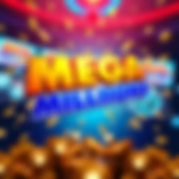A vibrant illustration of the Mega Millions lottery logo showcasing excitement and potential winnings.