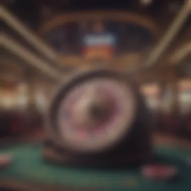 An illustration of a virtual casino scene highlighting promotions