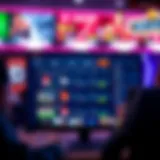 A vibrant interface of an online betting platform showcasing various sports options