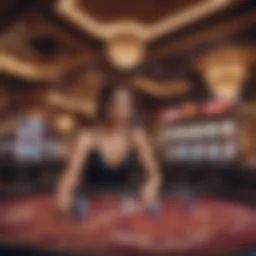 Virtual casino environment showcasing various games