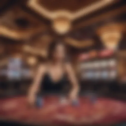 Virtual casino environment showcasing various games