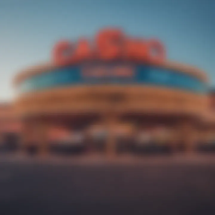 Exterior view of a popular casino near Denver showcasing its vibrant signage.