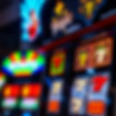 Vibrant penny slot machine display