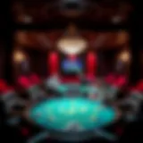 Luxurious interior of a poker lodge showcasing atmosphere