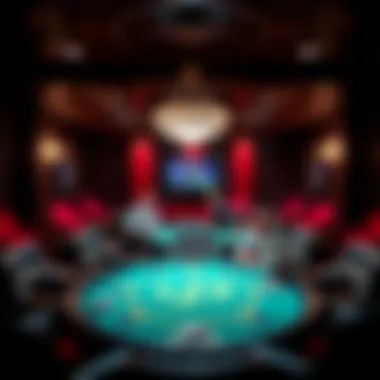 Luxurious interior of a poker lodge showcasing atmosphere