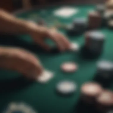 A well-organized bankroll with poker chips