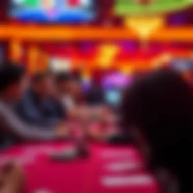 The lively atmosphere of Magic City Casino during a poker night