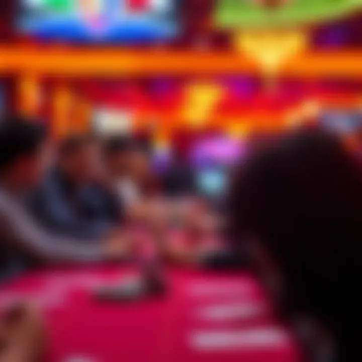The lively atmosphere of Magic City Casino during a poker night