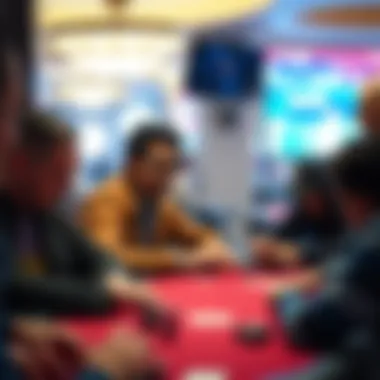 Players engaged in strategizing during a poker game