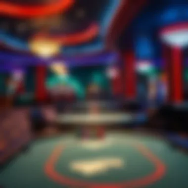 A captivating view of the poker tables at Magic City Casino