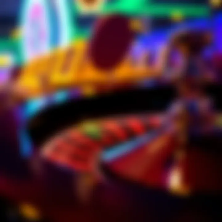 The Thrill of the Roulette Wheel A close-up of a roulette wheel with vibrant colors and dramatic lighting.