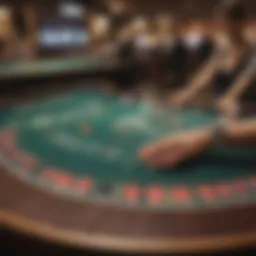 A virtual blackjack table showcasing a digital interface