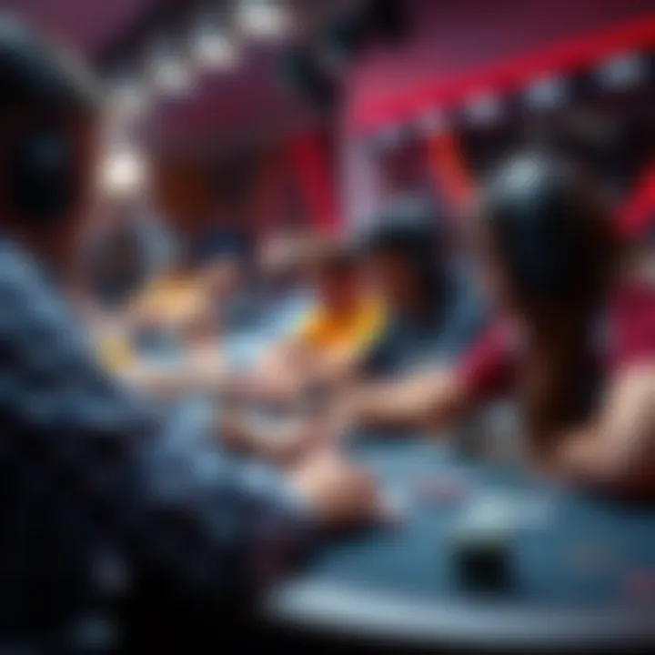 Competitive platform showcasing players in action